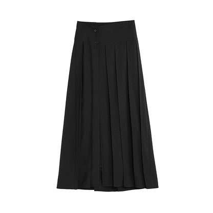 Artistic A-Line Pleated Skirt