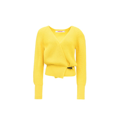 Slouchy V-Neck Knit Cardigan – Loose Fit Autumn Sweater with Waist Detail