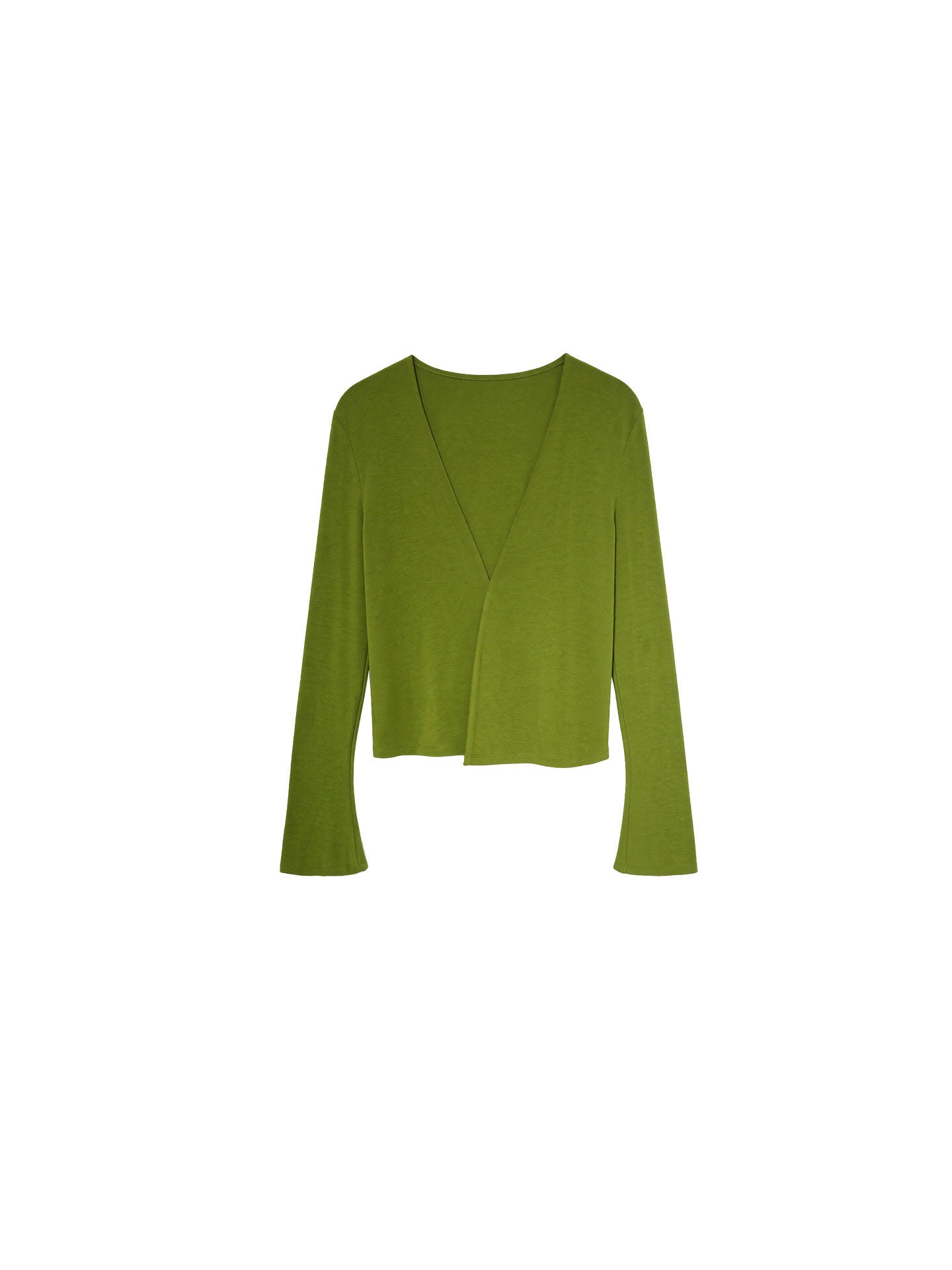 Spring Scarlet Song Flared Sleeve Knit Cardigan