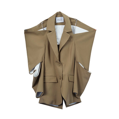 Shawl Style Three-Dimensional Sleeve Jacket
