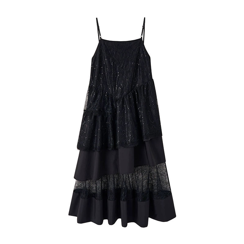 Sequins Lace Strap Dress