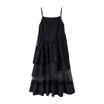 Sequins Lace Strap Dress