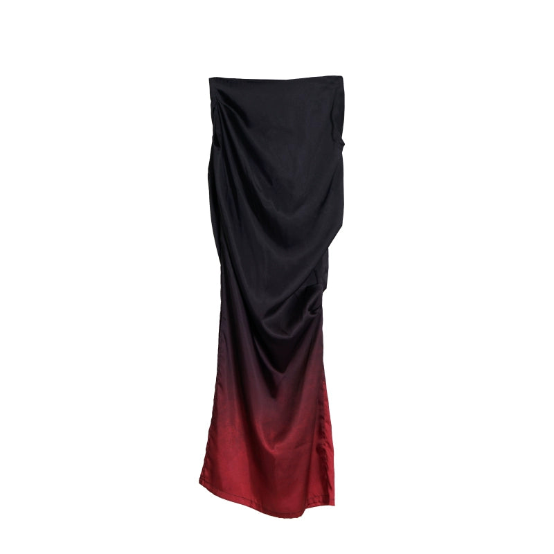 Romantic Pleated Pioneer Wrap Skirt
