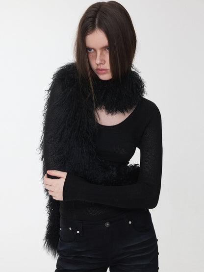Knight Jacquard Openwork Knit Top