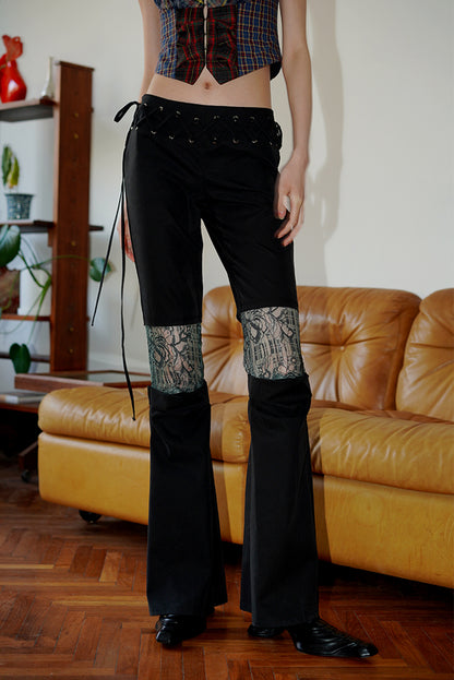 Lace Flare Summer Pants