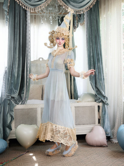 Baby Blue Rococo Lace Dress | French Doll Princess Dress