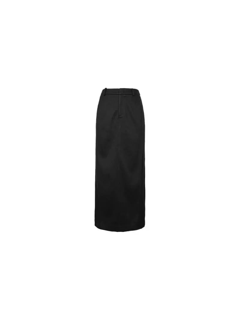 Long Suit Skirt – Hidden Luxury High-Waist Style