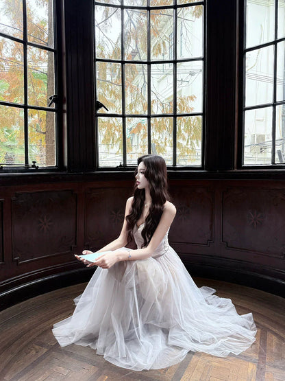 French Princess Slip Dress – Luxe Mesh Birthday Party Gown