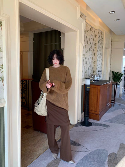 Snow Elf Fleece Sweater with Lazy Winter Charm