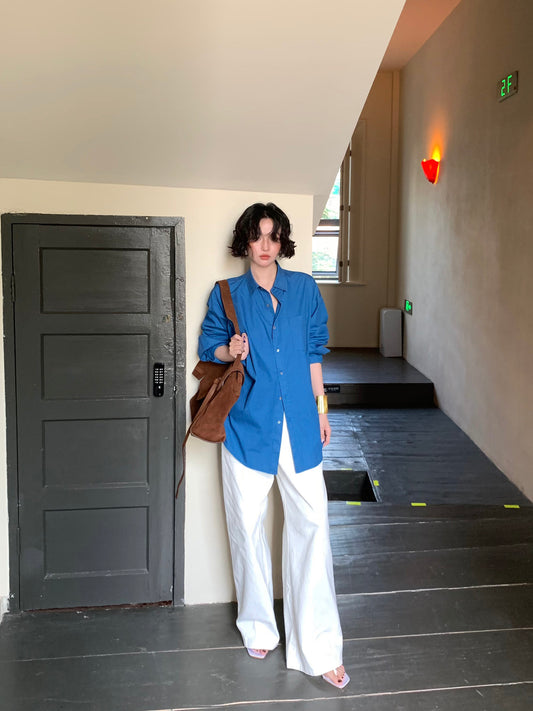 Old Time Cotton Long-Sleeve Slim Shirt – Hong Kong Retro Autumn Staple