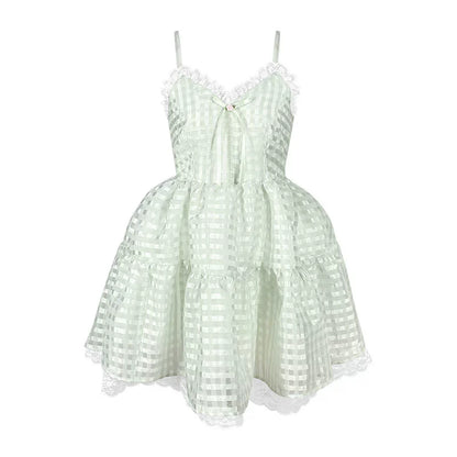 Mint Bow Gauze Dress