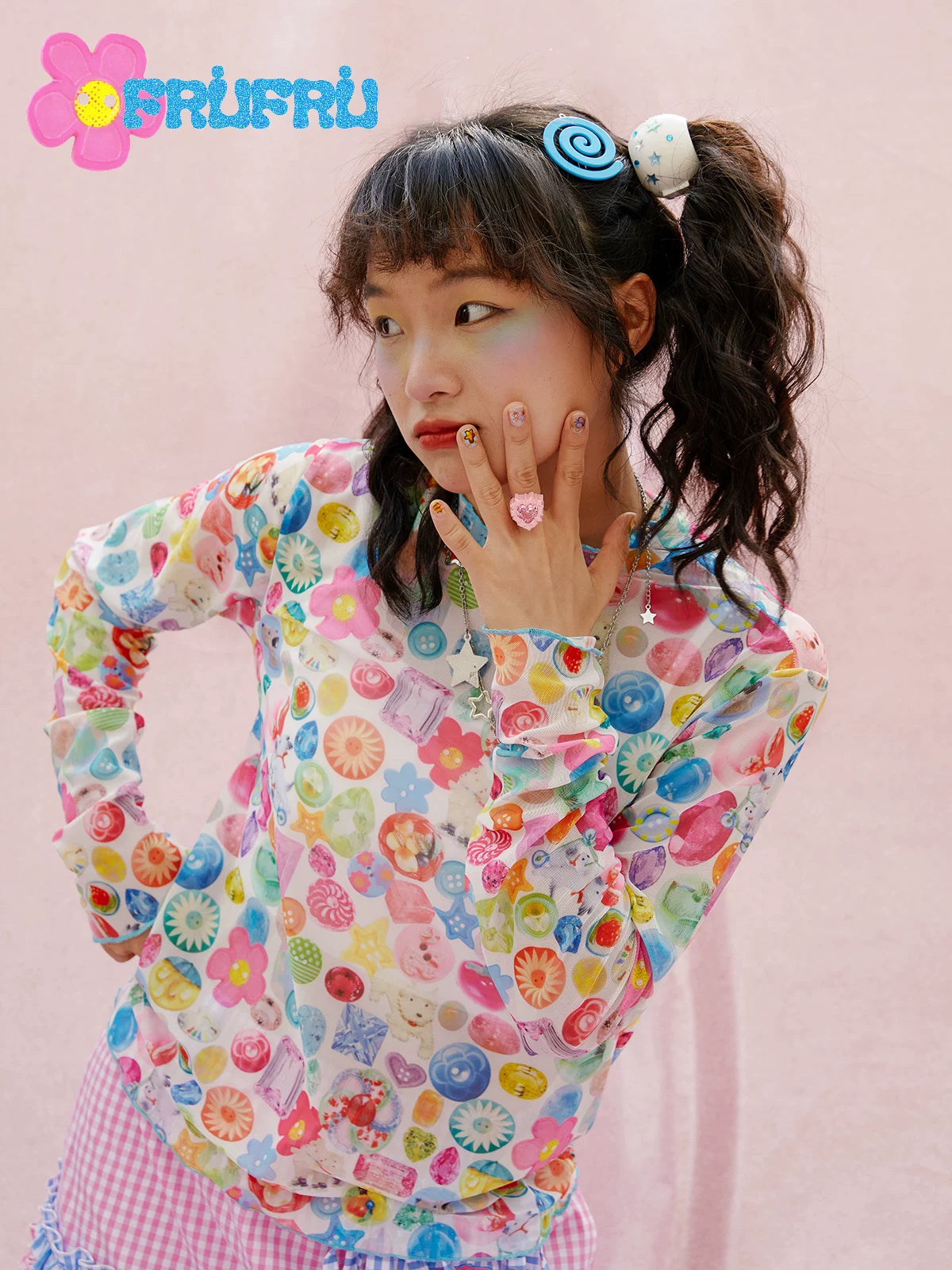 Gollum Store & Happy Original Design Girls' Cartoon Print Mesh Base Layer
