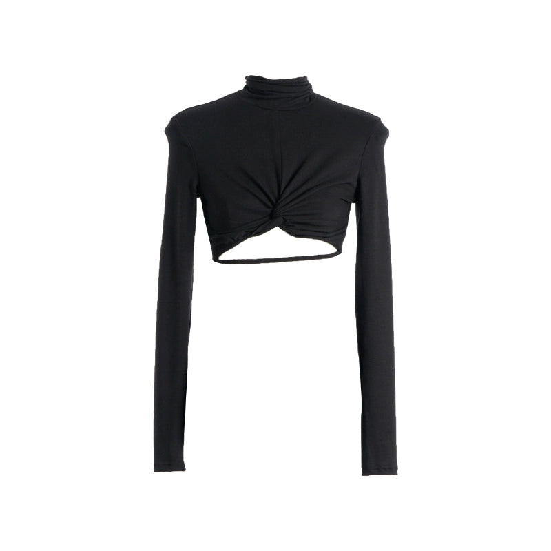 Slim Fit Black Knit Top: Autumn/Winter