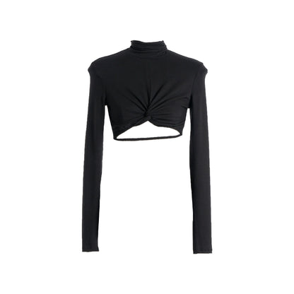 Slim Fit Black Top Top: осень/зима