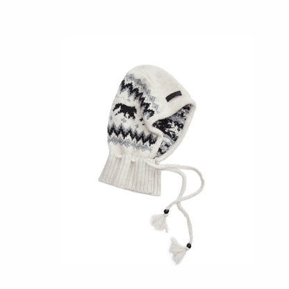 Fair Isle Pony Jacquard Winter Hat