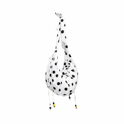 Polka Dot Beaded Dumpling Bag