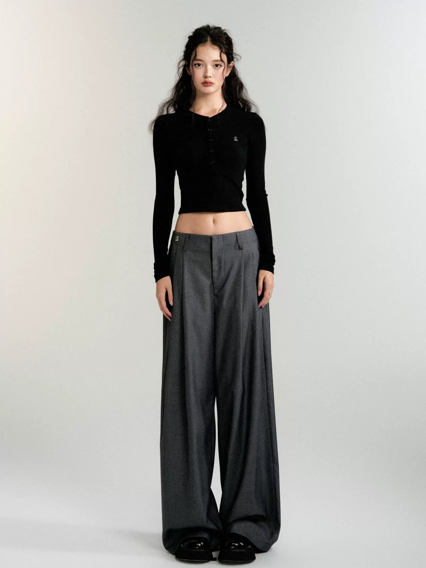 Vintage Henry Collar Slim Long Sleeve T-Shirt Base Layer