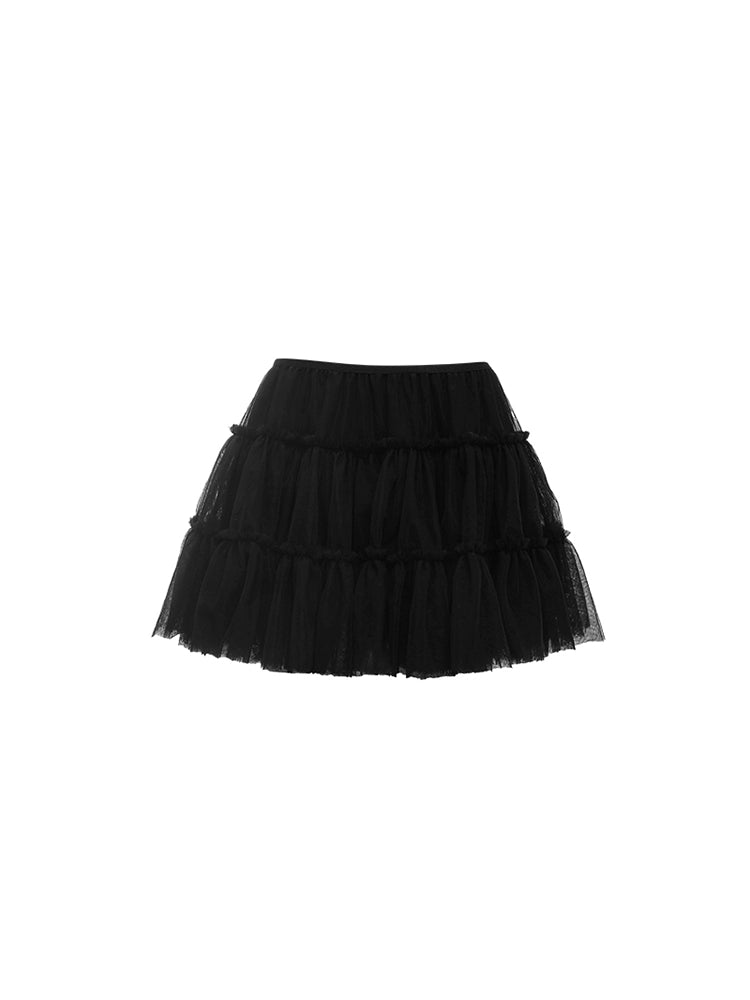 Ballet Mesh Puffy Skirt – Sheer Anti-Abrasion Design for Autumn