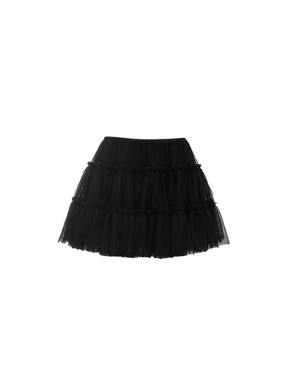 Ballet Mesh Puffy Skirt – Sheer Anti-Abrasion Design for Autumn