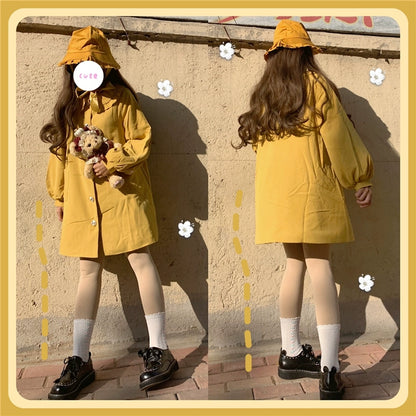 C435718 Retro Doll Collar Coat