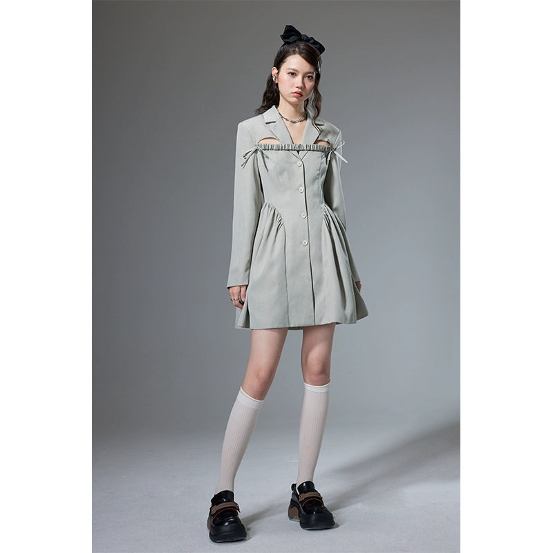 Wrinkle Pulling - Shirt Dress