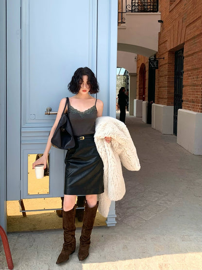 Semi-Saccharide Lace Stitched Camisole – Sexy Base Layer