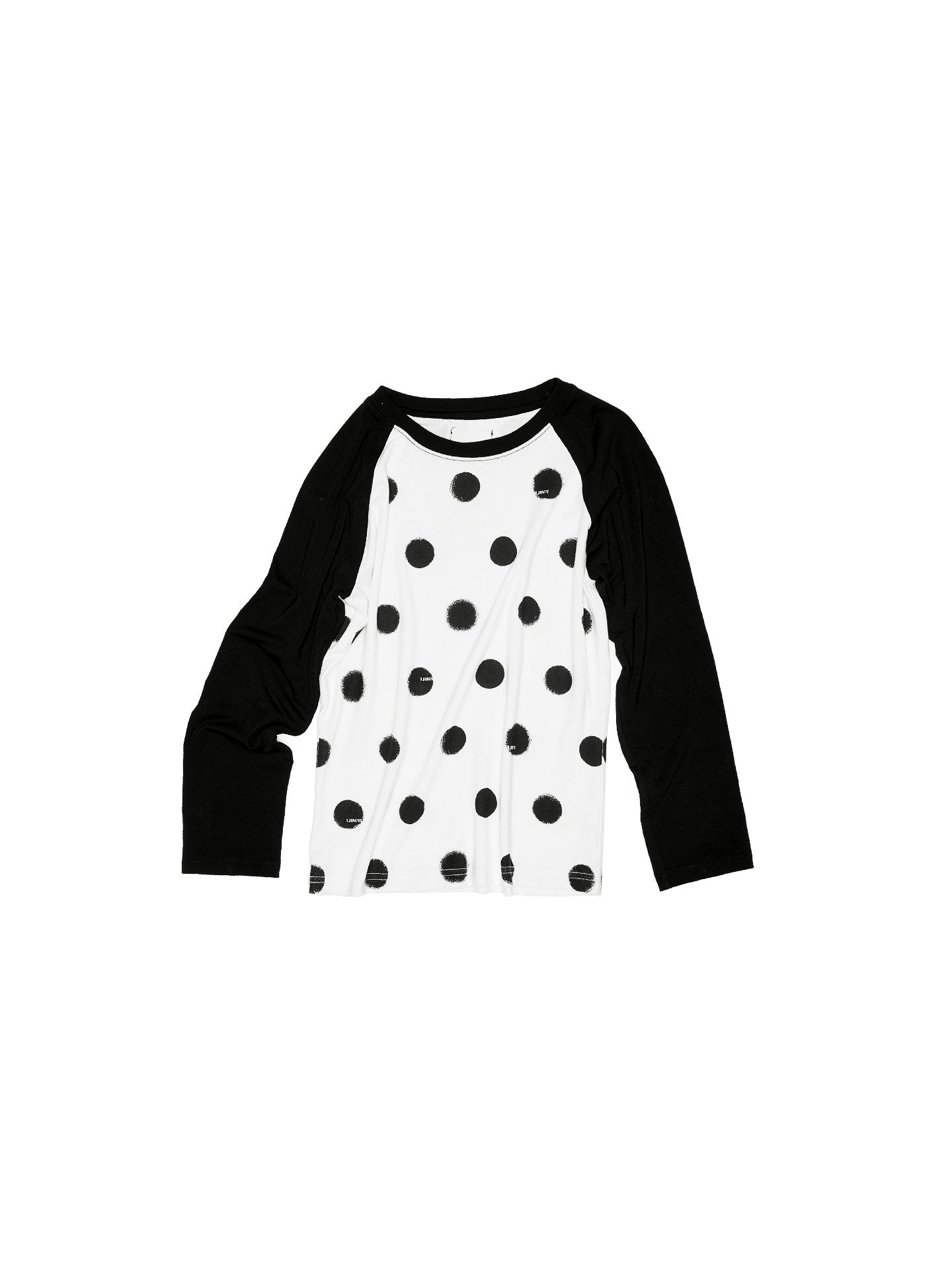 Polka Dot Raglan Sleeve Tee