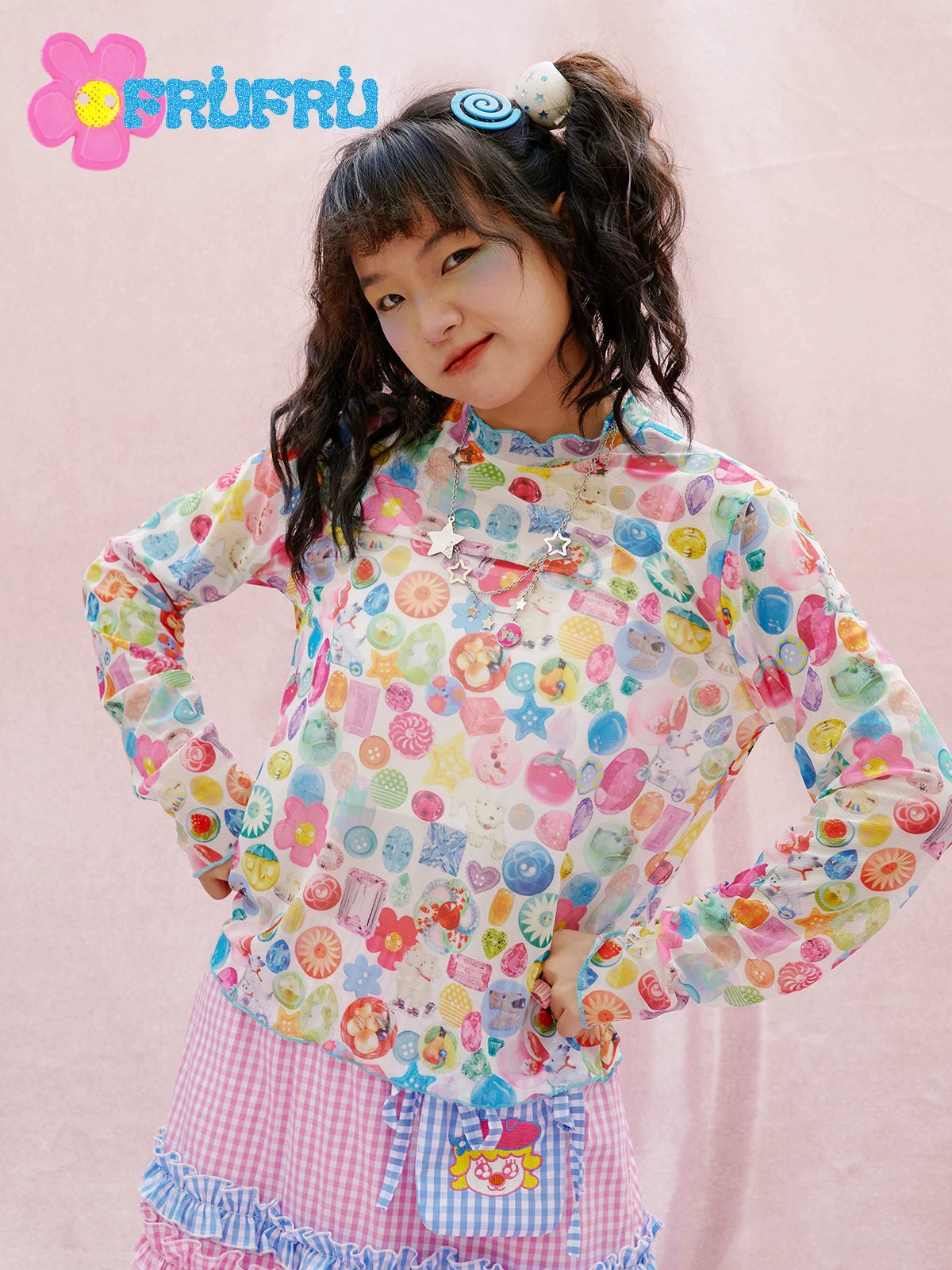 Gollum Store & Happy Original Design Girls' Cartoon Print Mesh Base Layer