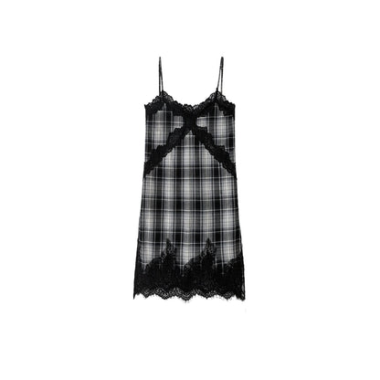 French Lace Cutout Nightdress – Layered Over Sheer Slip Dress