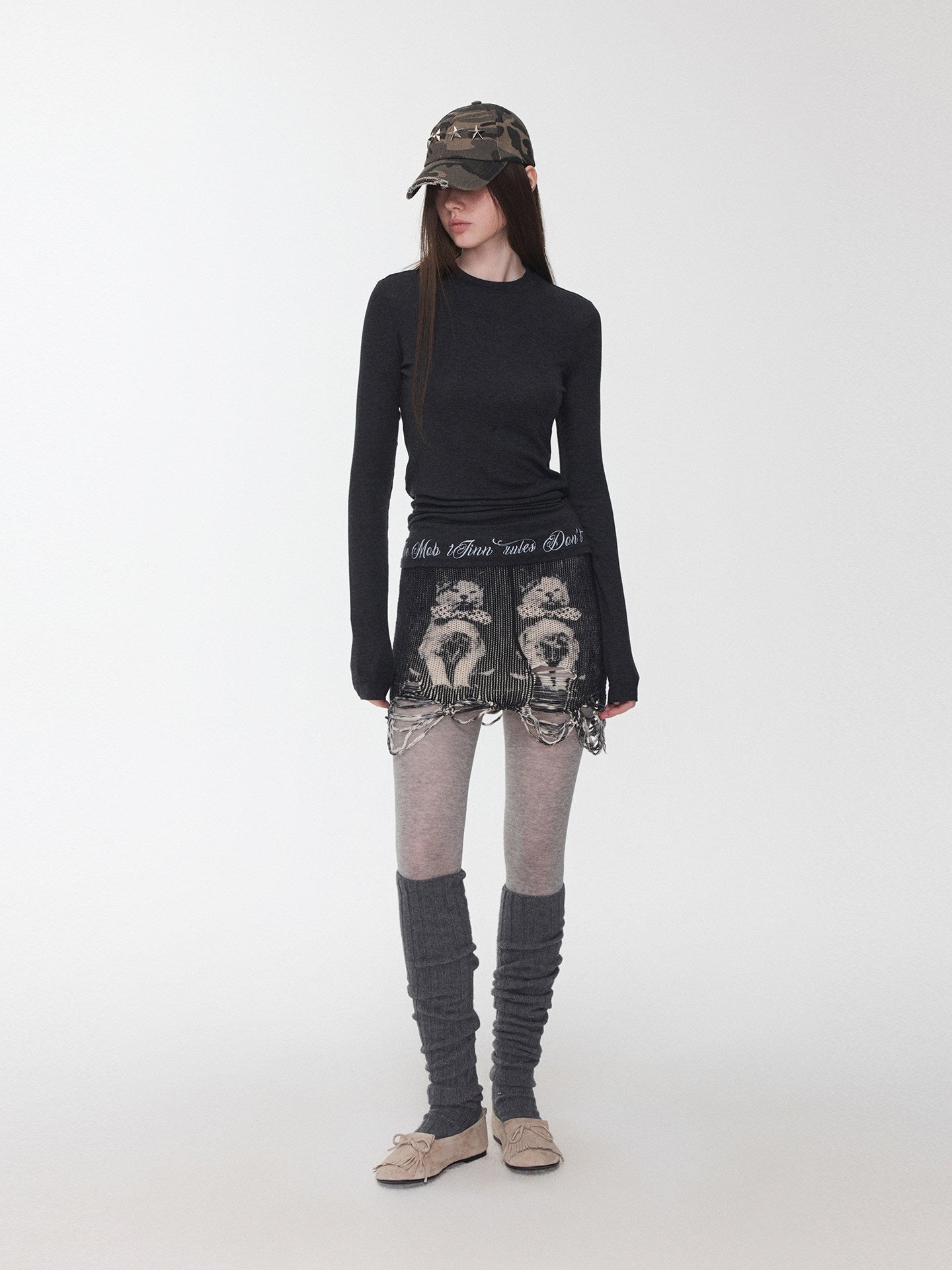 Sheer Long Sleeve Graphic Tee