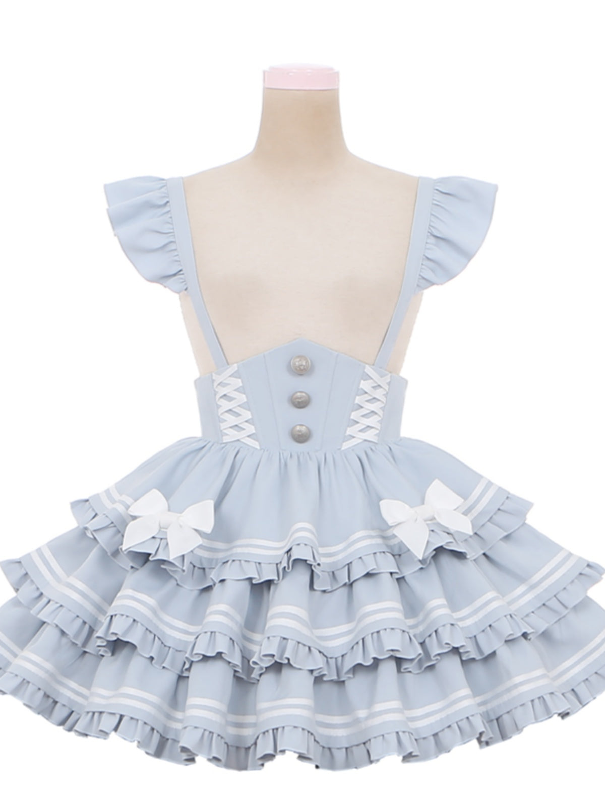 Lolita Sea Salt Cake Collar Top + Strap Skirt