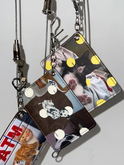 Cat & Dog Print Card Holder