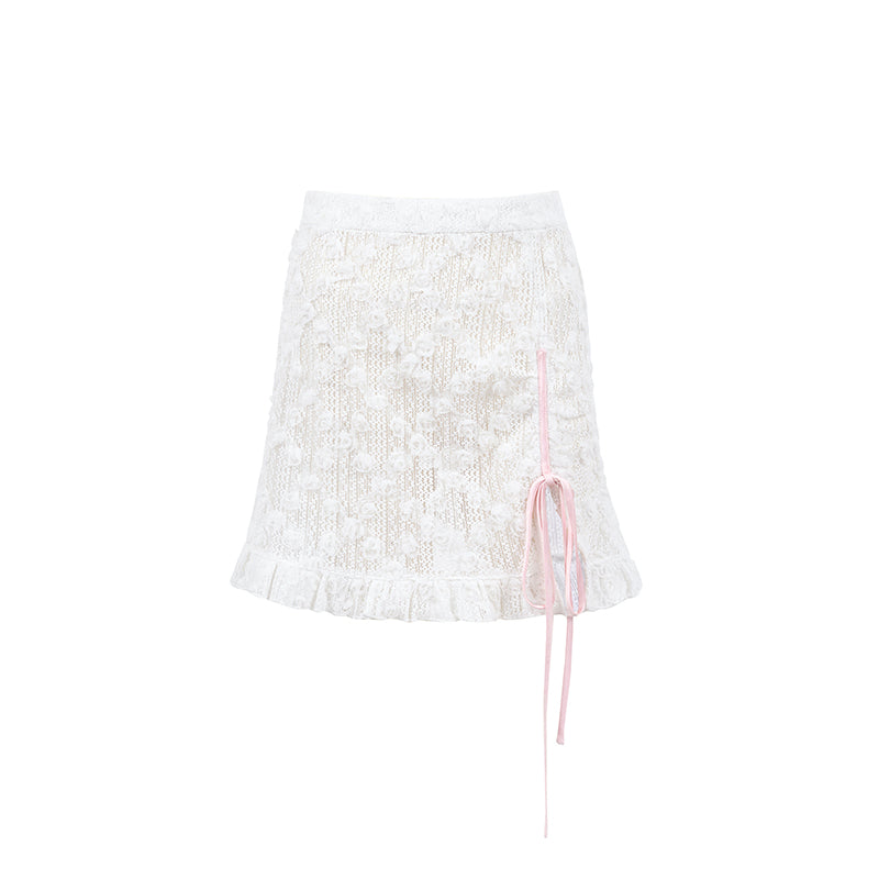 Blossom Lace Sweater Skirt Set
