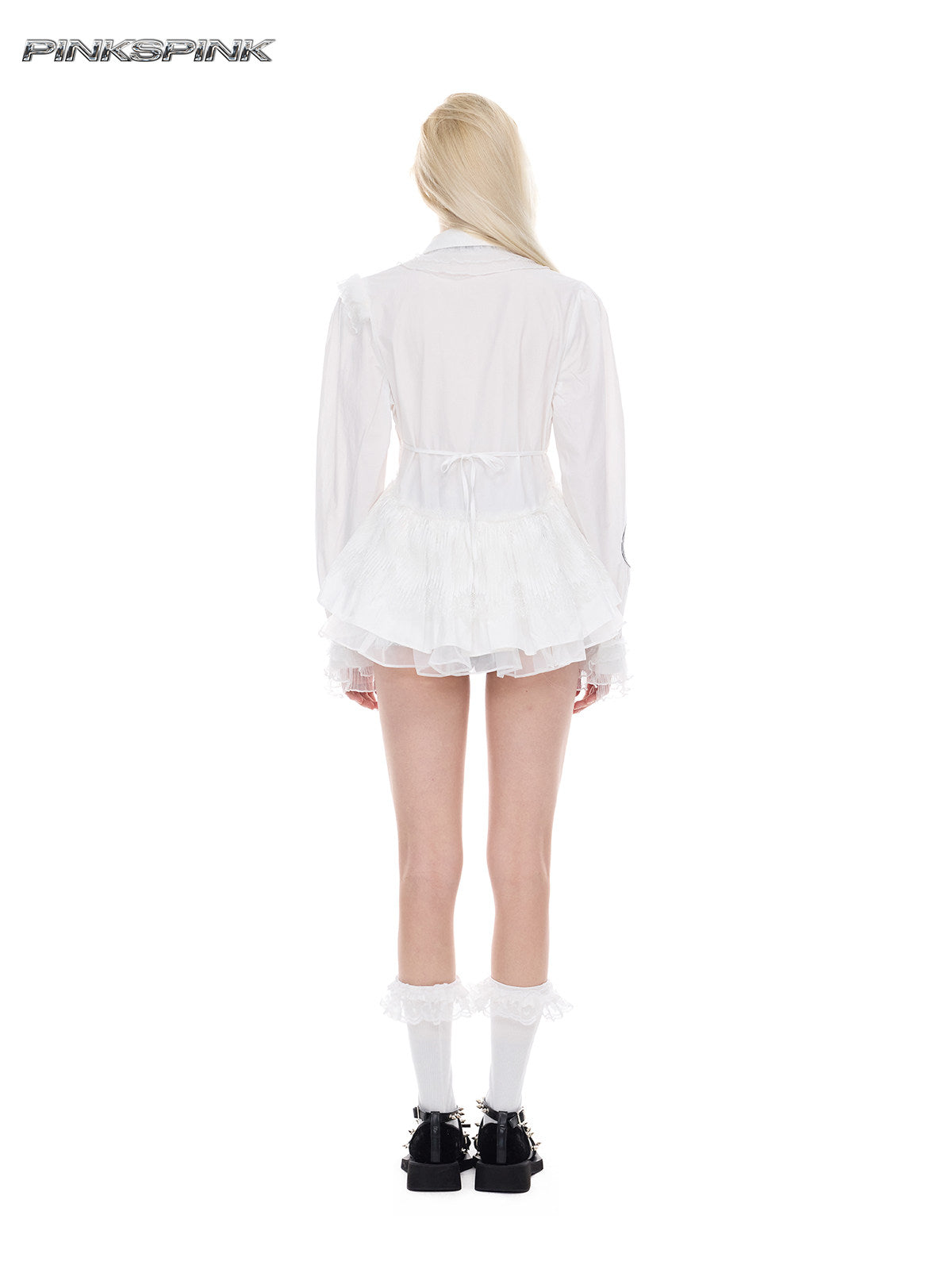 Electric Punk Ballet Lolita Lace Puff Skirt Shirt Set