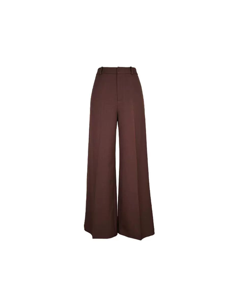 Classic High-Waisted Wide-Leg Trousers