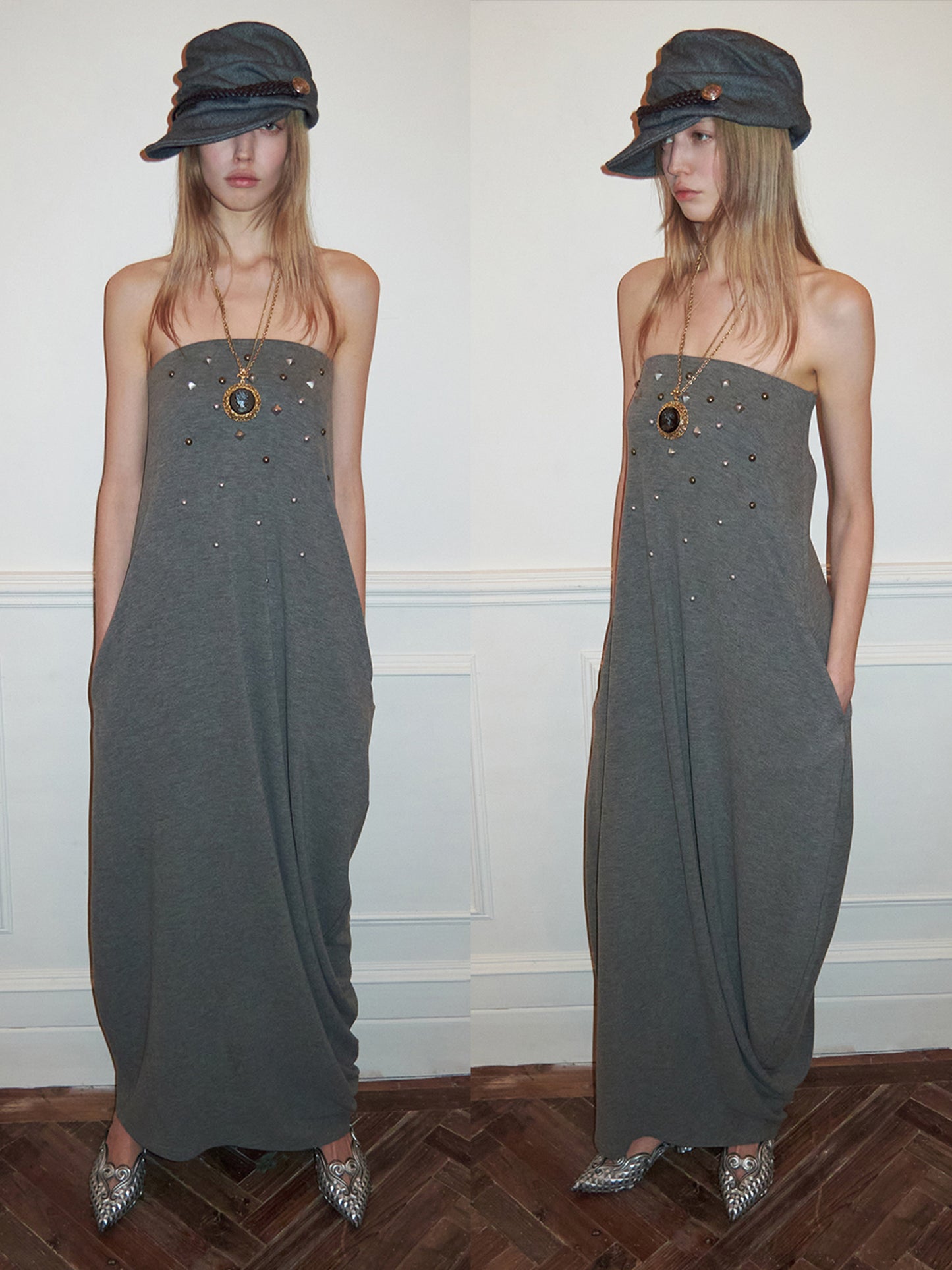 Rivet Bandeau Maxi Dress