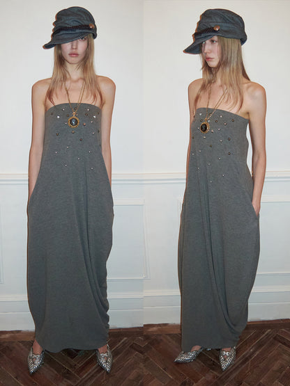 Rivet Bandeau Maxi Dress