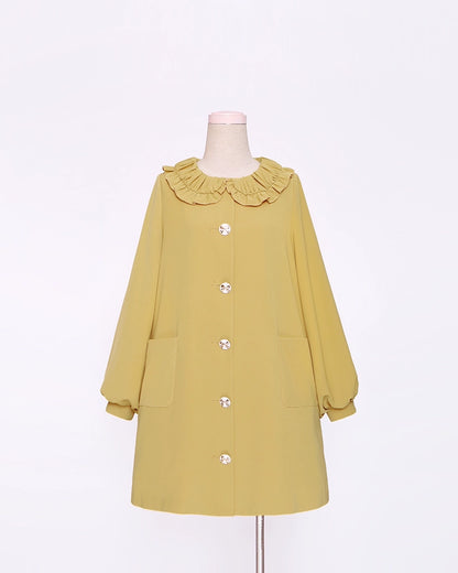 C435718 Retro Doll Collar Coat