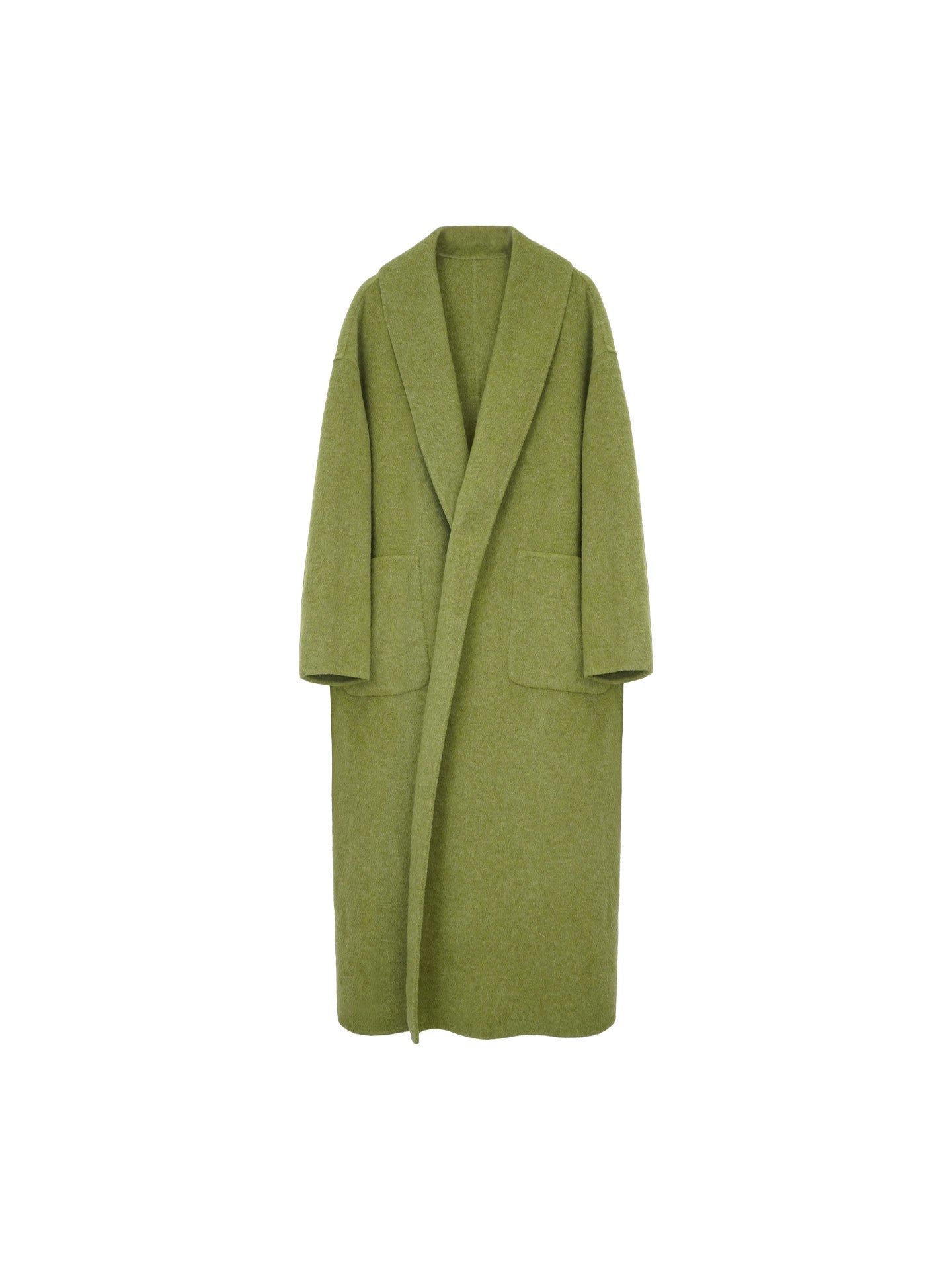 Gathering the Moon 100% Wool Reversible Tweed Long Coat – 2025 AW