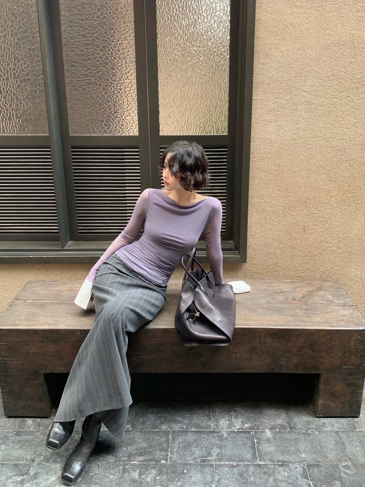 Exclusive Long Striped High-Waisted Bodycon Skirt – Hong Kong Retro