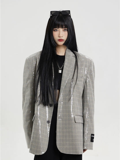 Oversize Silhouette - Yapi Sequin Suit Coat