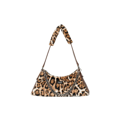 Leopard Checker Fur Bag