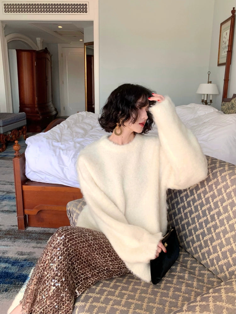 Snow Elf Fleece Sweater with Lazy Winter Charm