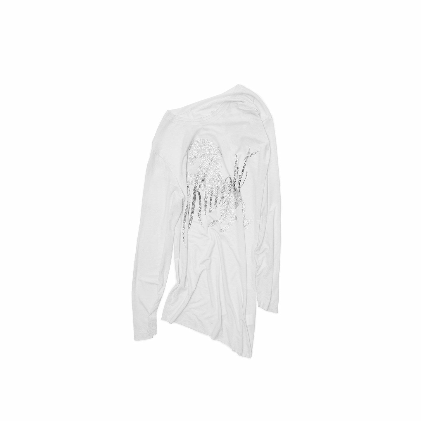 Knight Horse Rhinestone Off-Shoulder Top
