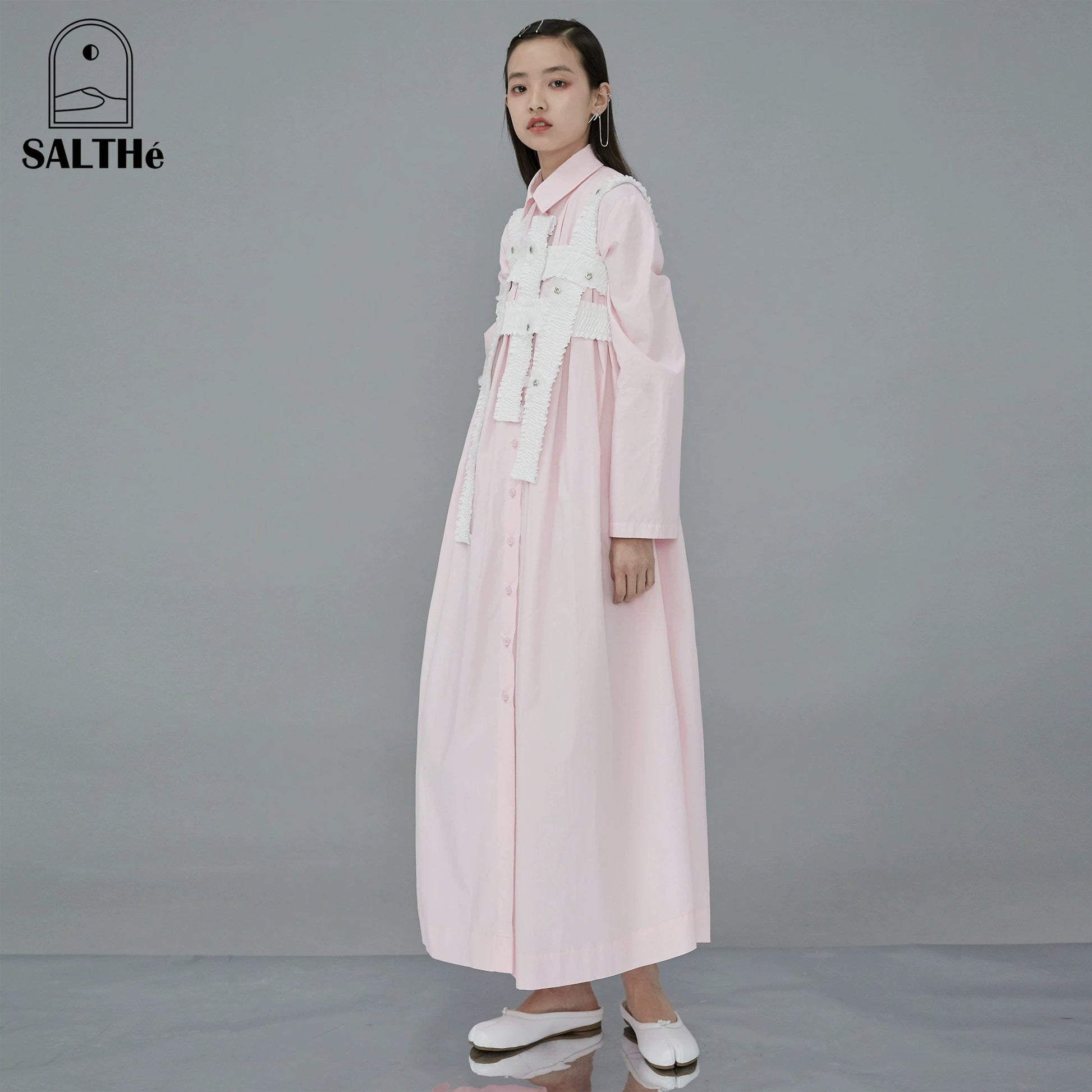 Original Heavy Industry Organ Pleated Shirt Dress