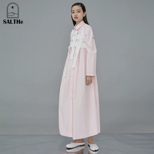 Original Heavy Industry Organ Pleated Shirt Dress