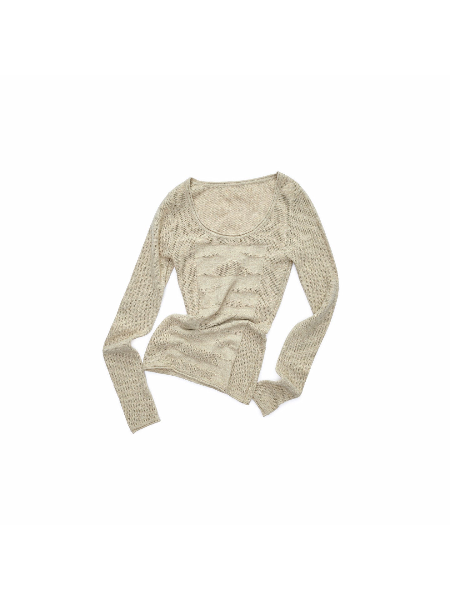 Knight Jacquard Openwork Knit Top