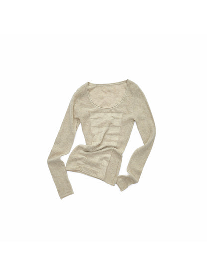 Knight Jacquard Openwork Knit Top