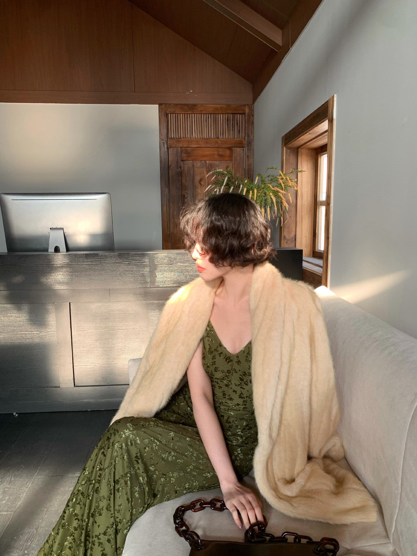Twilight Clouds Plush Eco Fur Coat