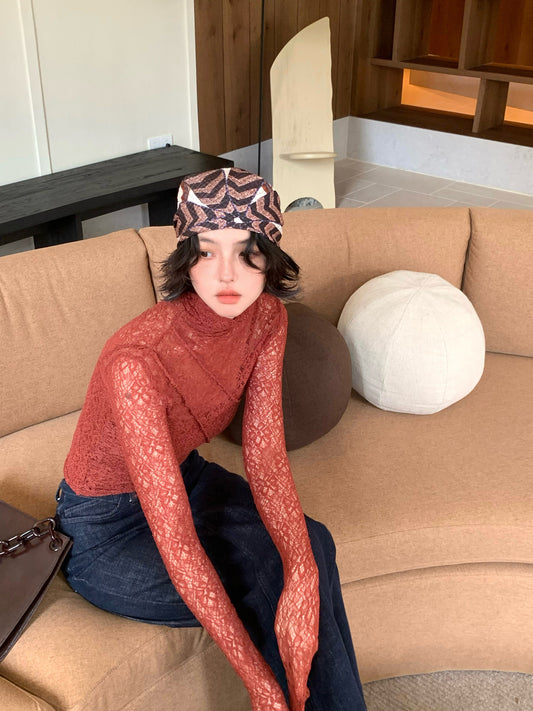 Texture Mystery Lace High-Neck Base Layer – Hong Kong Retro